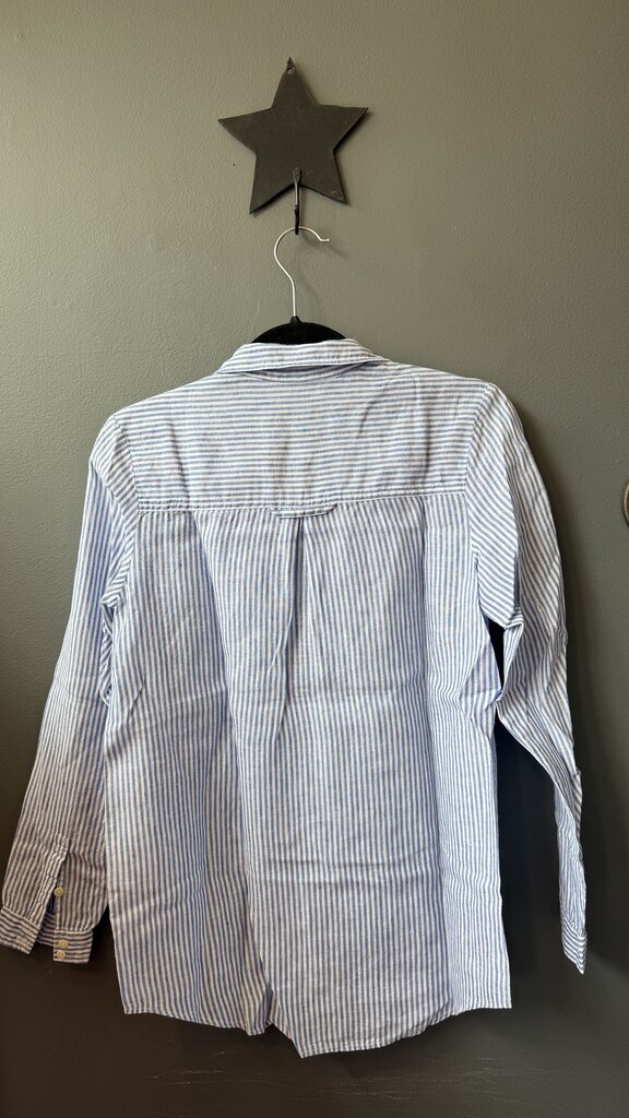Linen Stripe Button Up Shirt