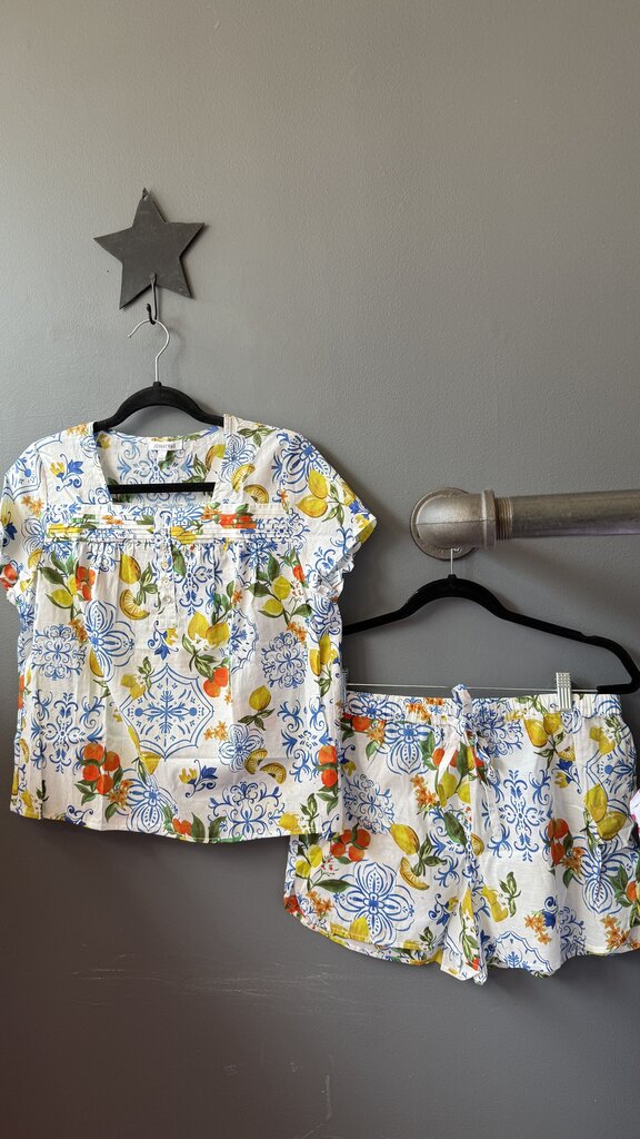 Set Sorrento Print Cotton PJ Set