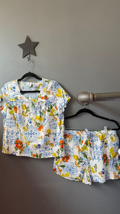 Set Sorrento Print Cotton PJ Set