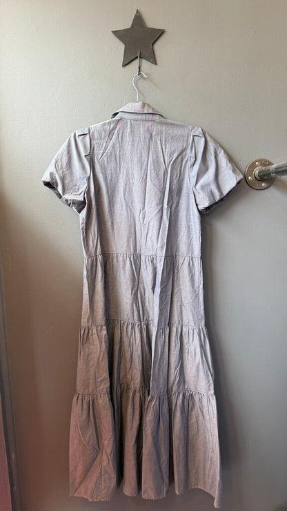 Tiered Midi Shirtdress