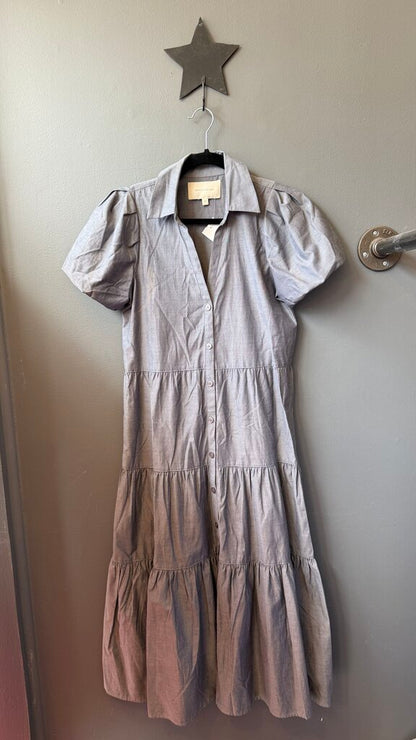 Tiered Midi Shirtdress