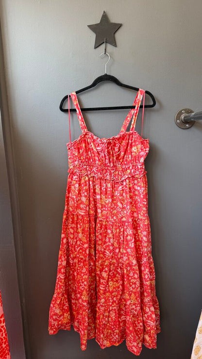 Block Print Style Midi Dress