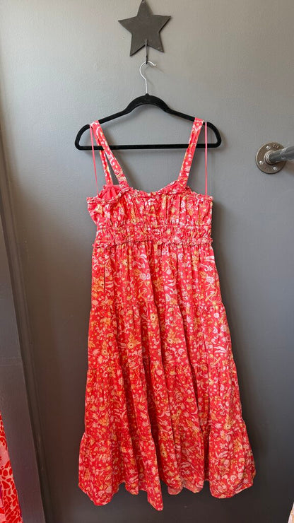 Block Print Style Midi Dress