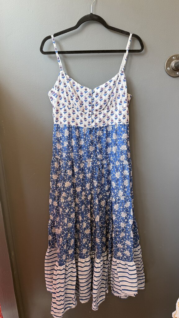 Block Print Style Midi Dress