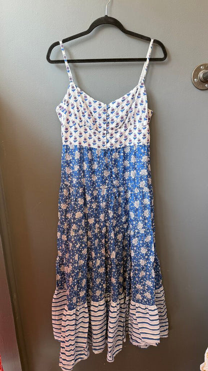 Block Print Style Midi Dress