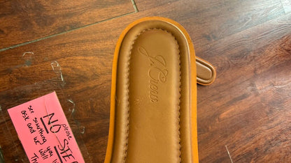 Leather Canvas Slide Sandals