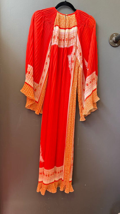 Pleated Longsleeve Maxi Dress
