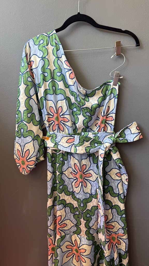 Floral One Shoulder Maxi Gown Dress
