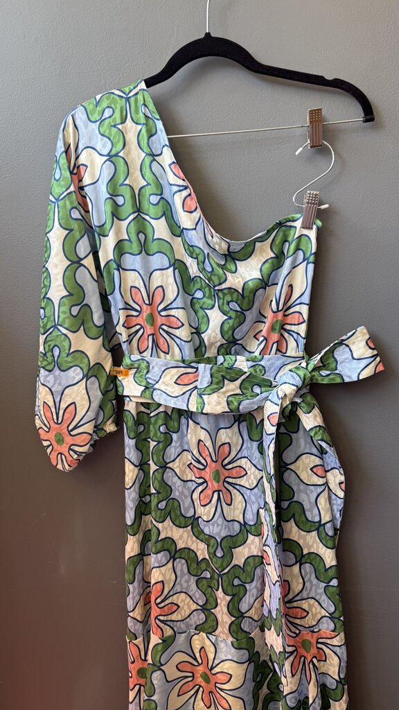 Floral One Shoulder Maxi Gown Dress