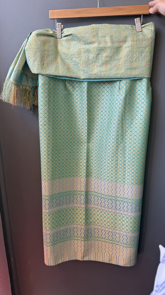 Thai Silk Blend Maxi Skirt