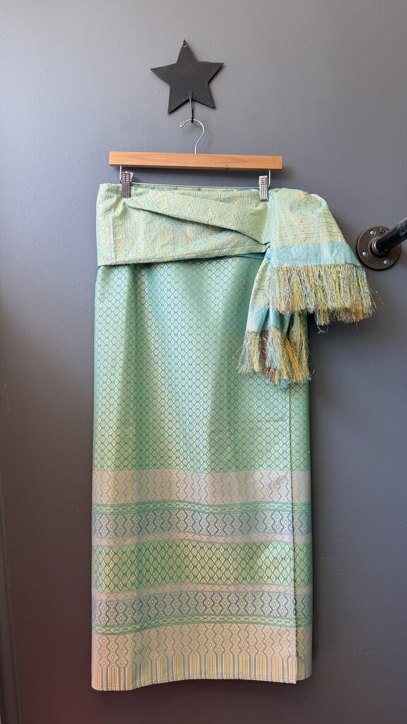 Thai Silk Blend Maxi Skirt