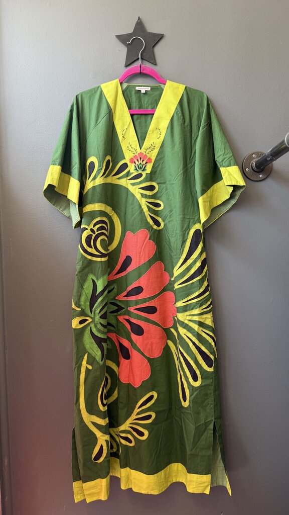 Applique Midi Caftan Dress