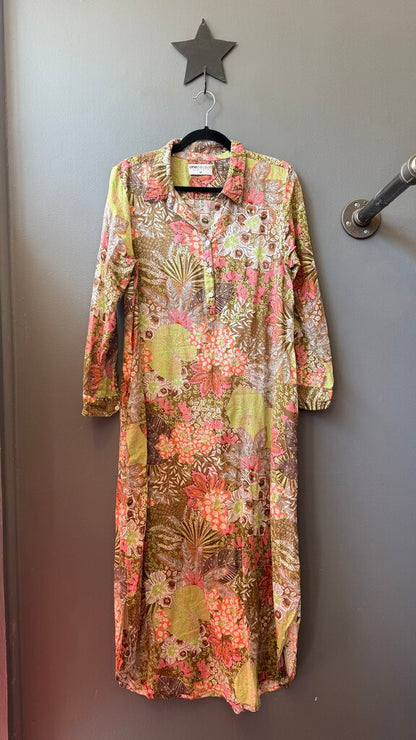 Floral Tissue Midi Popover Dress