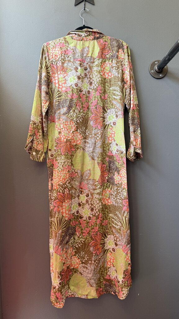 Floral Tissue Midi Popover Dress