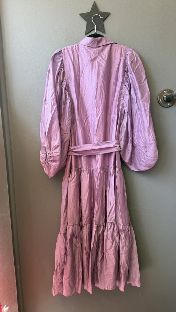 Satin Finish Tiered Midi Dress