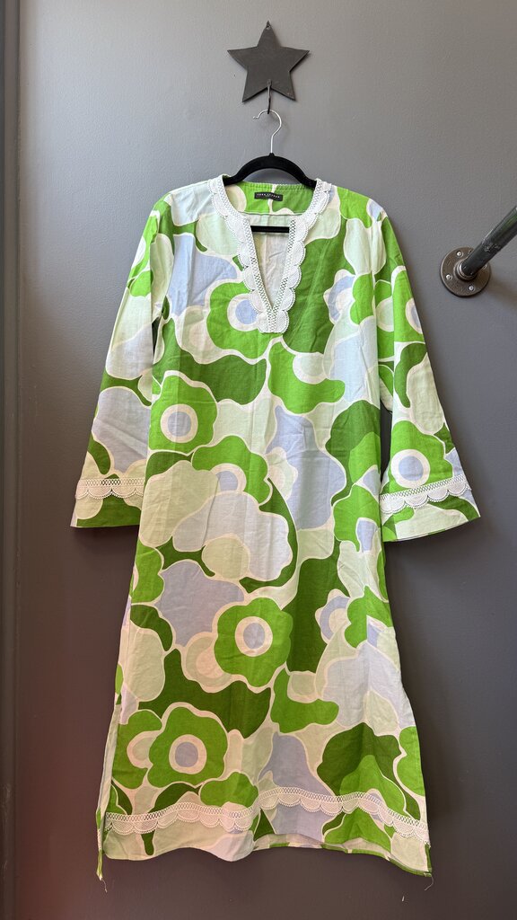 Vneck Midi Caftan Dress