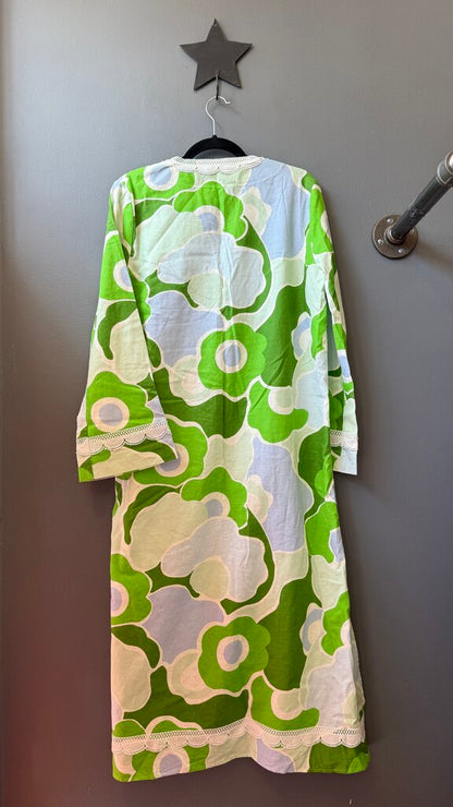 Vneck Midi Caftan Dress