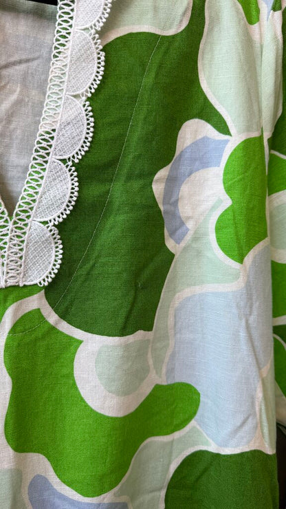 Vneck Midi Caftan Dress
