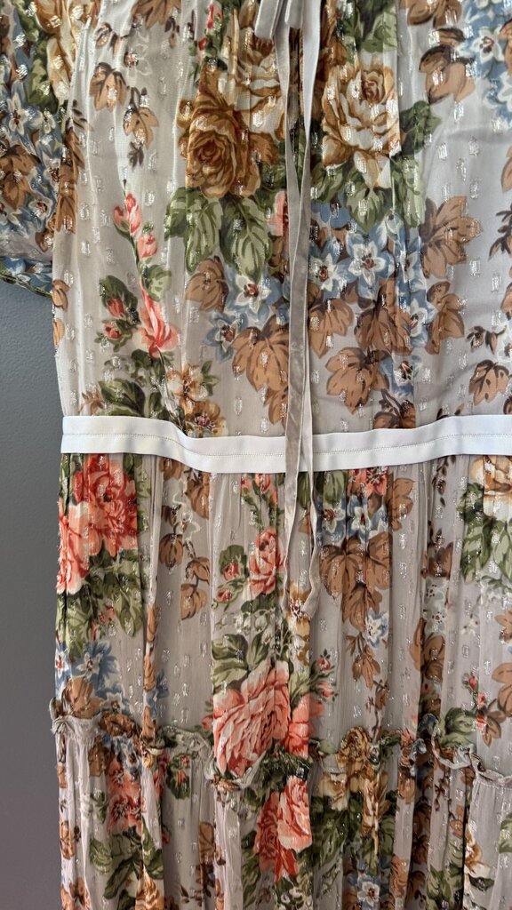 Floral Chiffon Maxi Gown Dress
