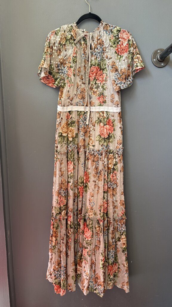 Floral Chiffon Maxi Gown Dress