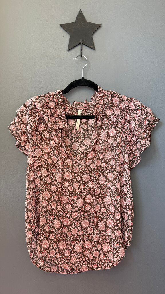 Sheer Floral Blouse