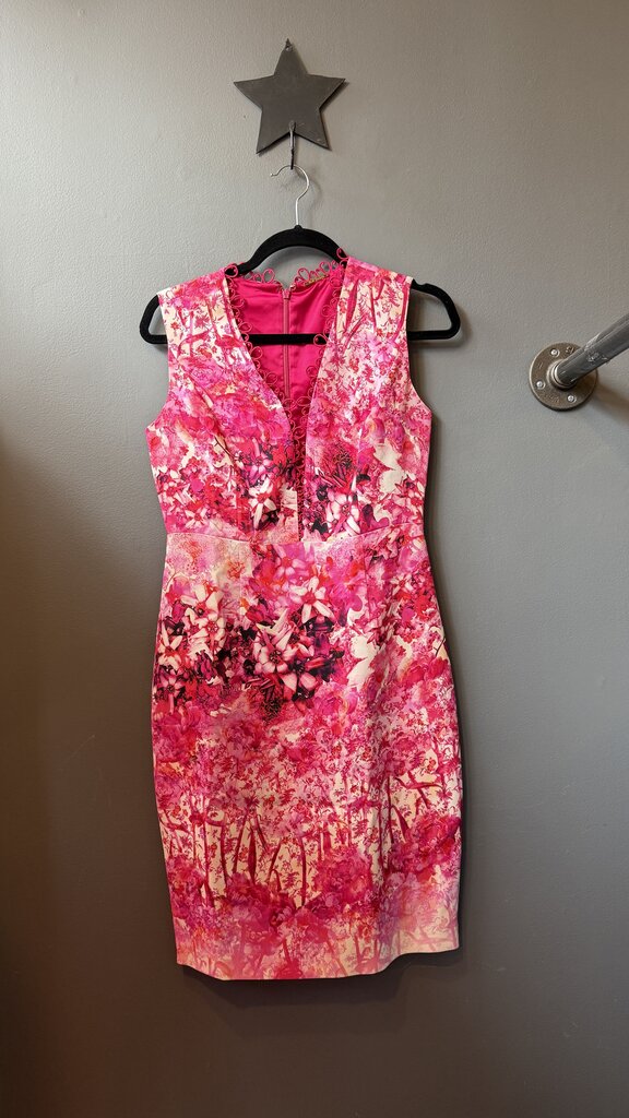 Digital Floral Sheath Dress