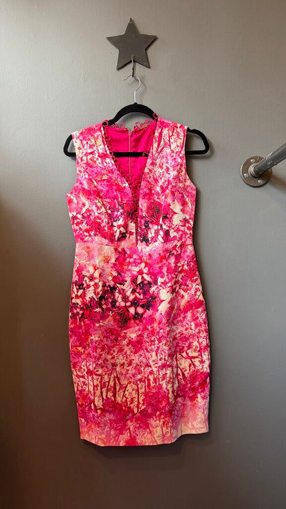 Digital Floral Sheath Dress