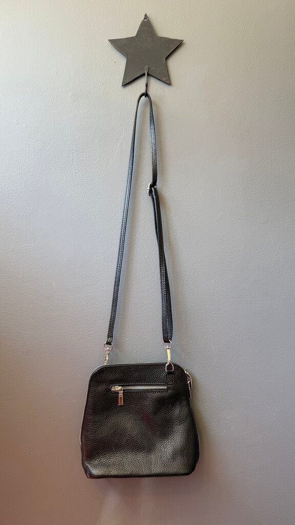 Leather Roundtop Crossbody Bag