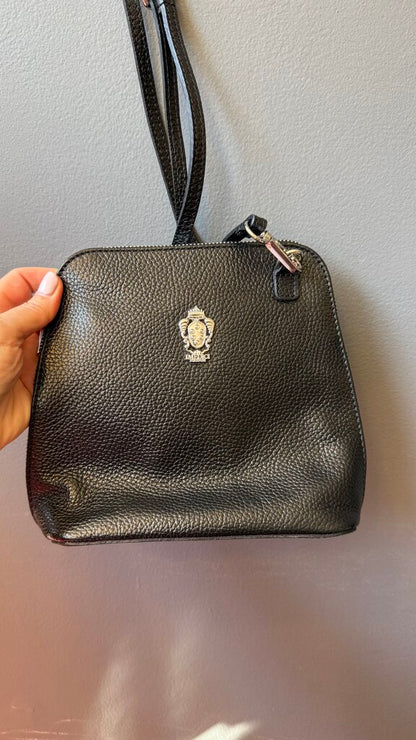 Leather Roundtop Crossbody Bag