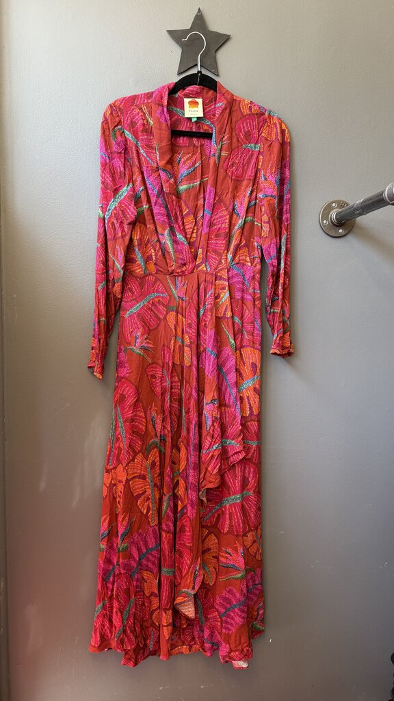 Monstera Deep V Maxi Dress