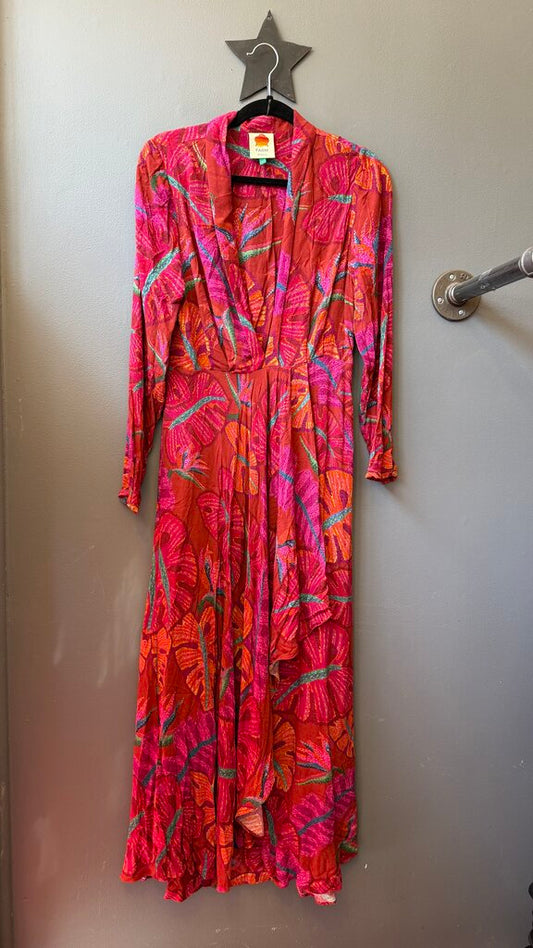 Monstera Deep V Maxi Dress