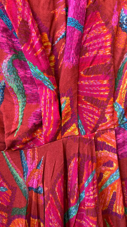 Monstera Deep V Maxi Dress