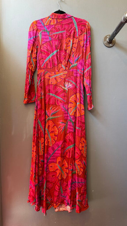 Monstera Deep V Maxi Dress