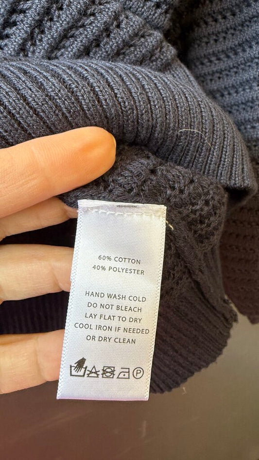 Cotton Blend Polo Sweater