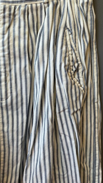 Vintage Ticking Stripe Midi Skirt