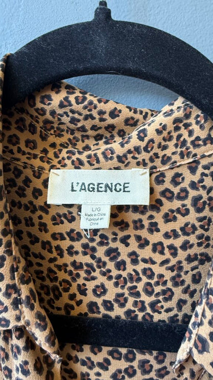 Silk Leopard Shirtdress