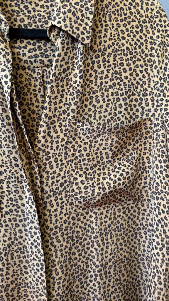 Silk Leopard Shirtdress