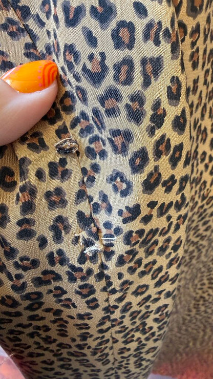 Silk Leopard Shirtdress