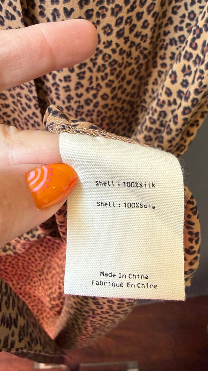 Silk Leopard Shirtdress