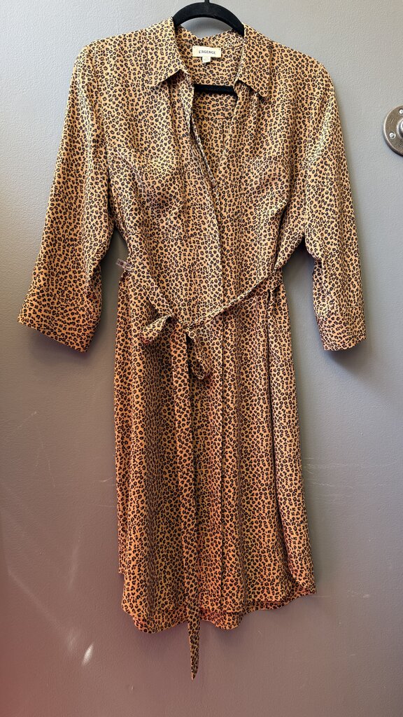 Silk Leopard Shirtdress