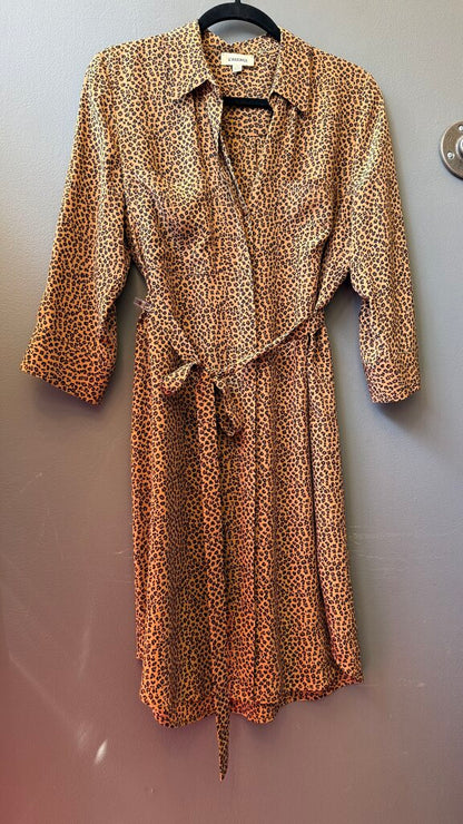 Silk Leopard Shirtdress