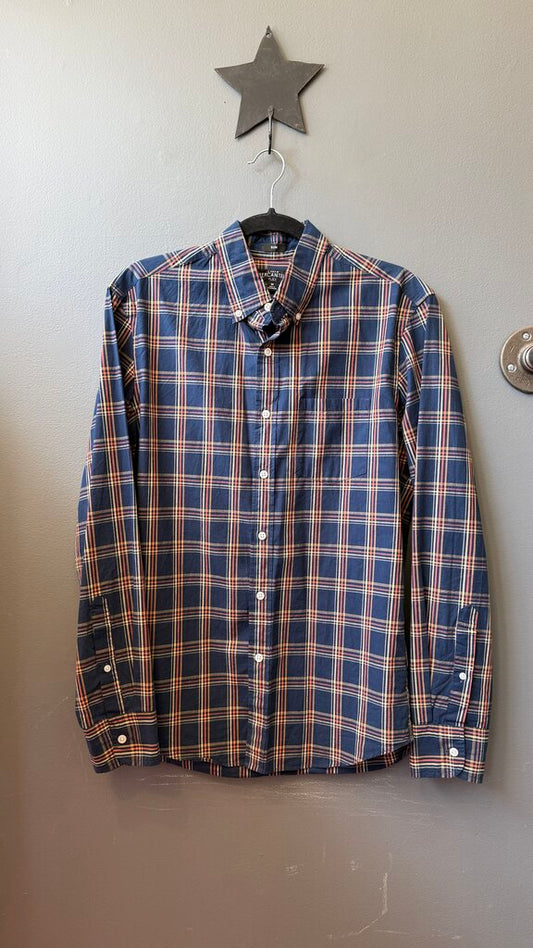 Flex Slim Fit Plaid Button Up Shirt