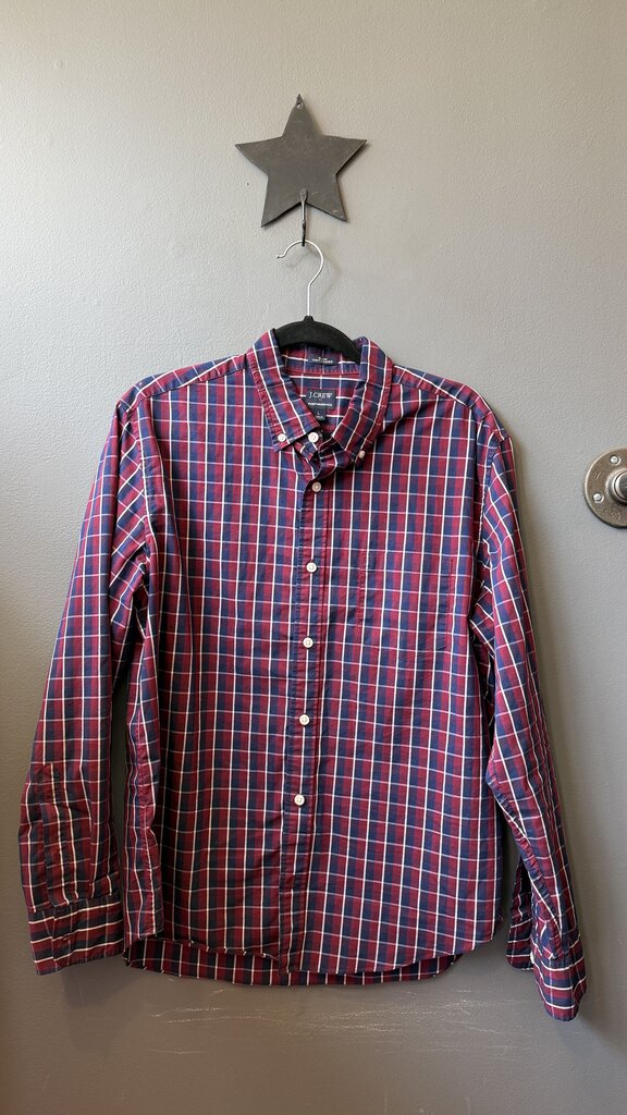 Slim Untucked Performance Plaid Button Up Shirt