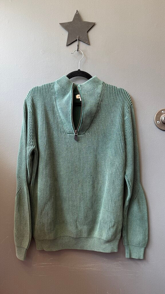 Cotton Ribbed 1/4 Zip Sweater