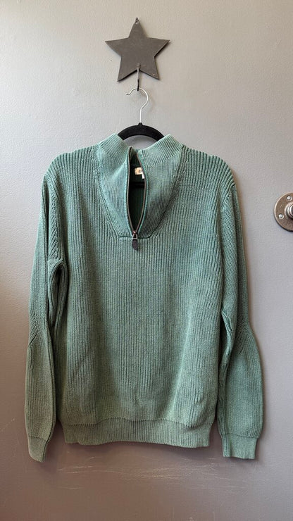 Cotton Ribbed 1/4 Zip Sweater