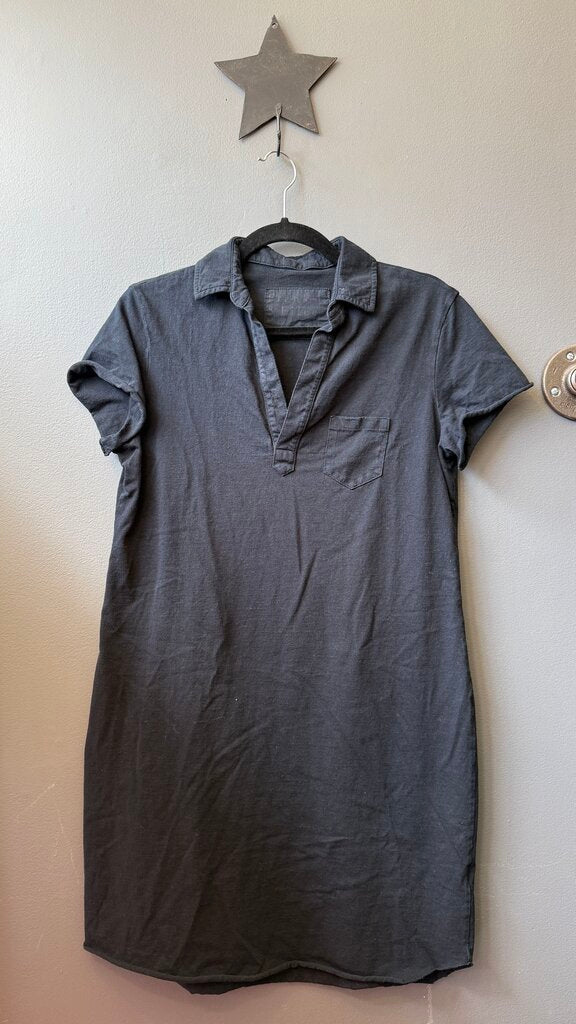 Tee Lab Raw Hem Polo TShirt Dress