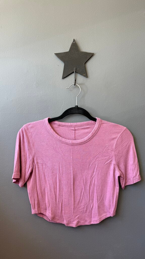 Knit Ribbed Crop TShirt