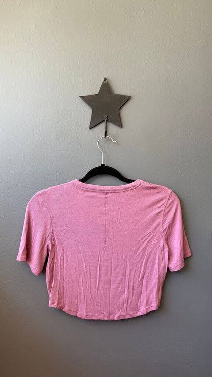 Knit Ribbed Crop TShirt