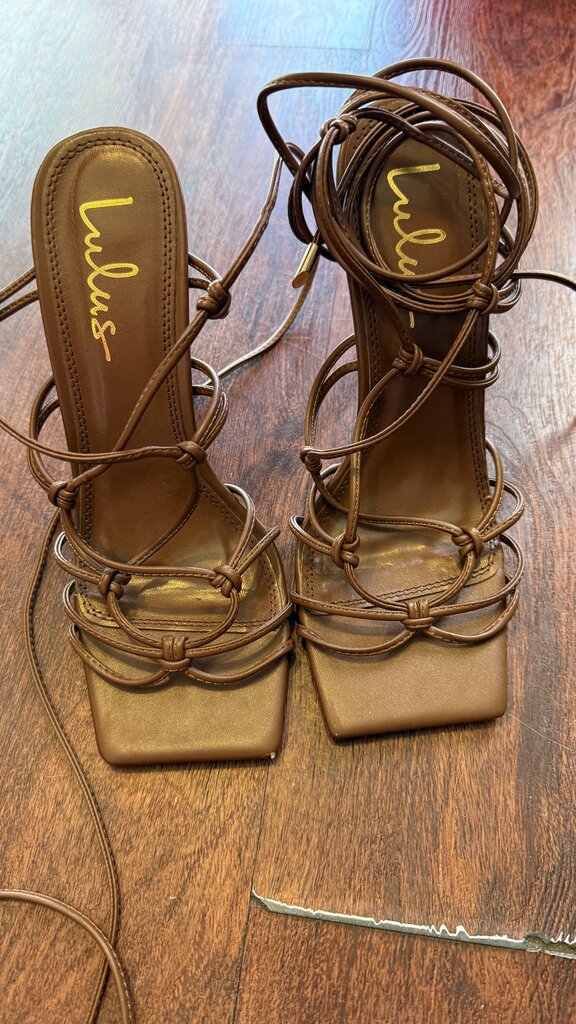 Knot Wrap Tie Heeled Sandals