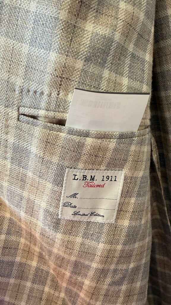 Silk Wool Plaid Unlined Sport Coat